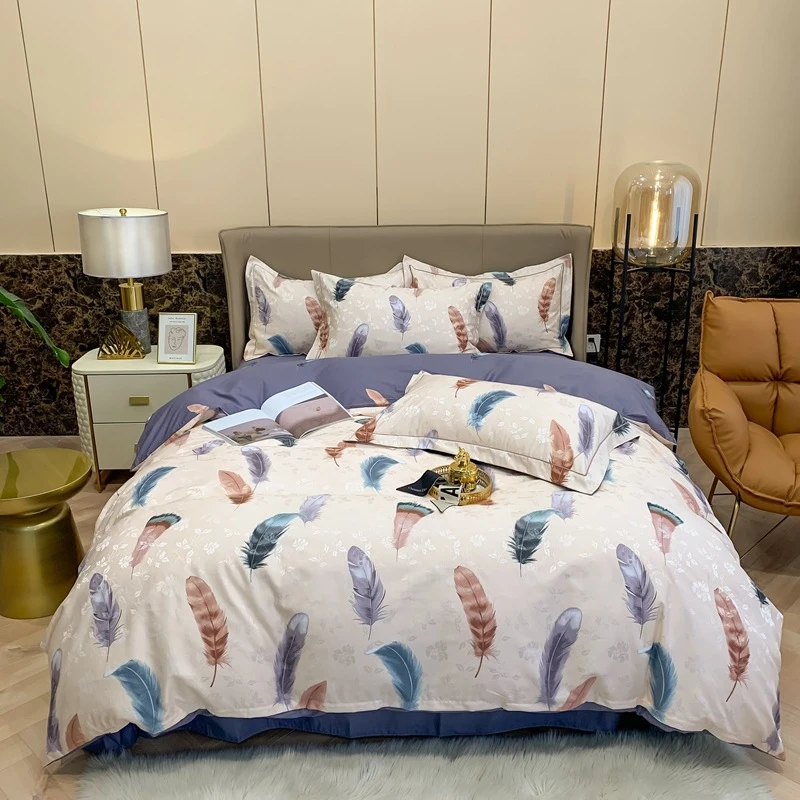 A类高端珍丝大提花全棉四件套轻奢风高级感纯棉4件套裸睡床上用品