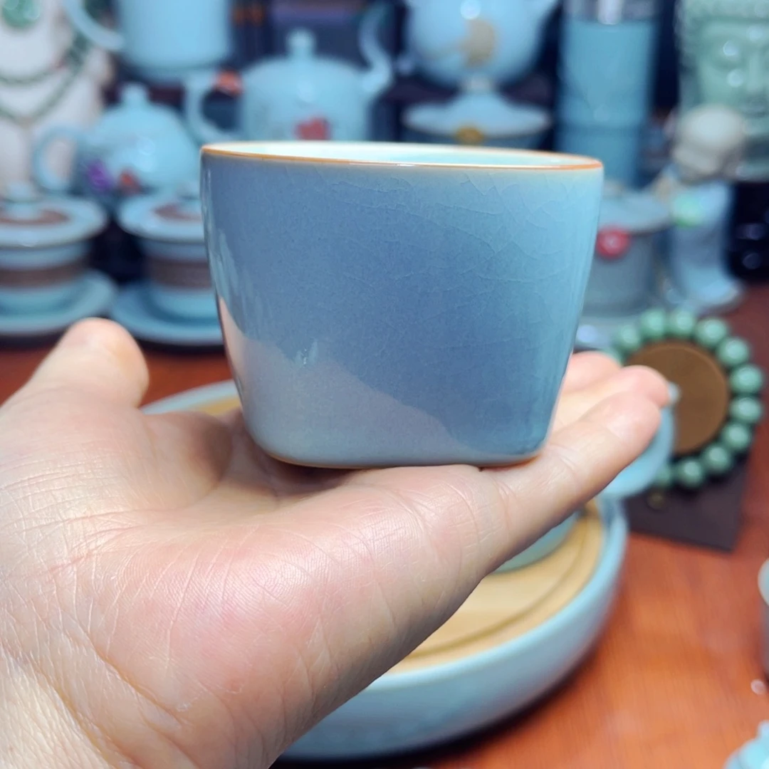 【闪购商品】汝州单壶天青盖碗，天青