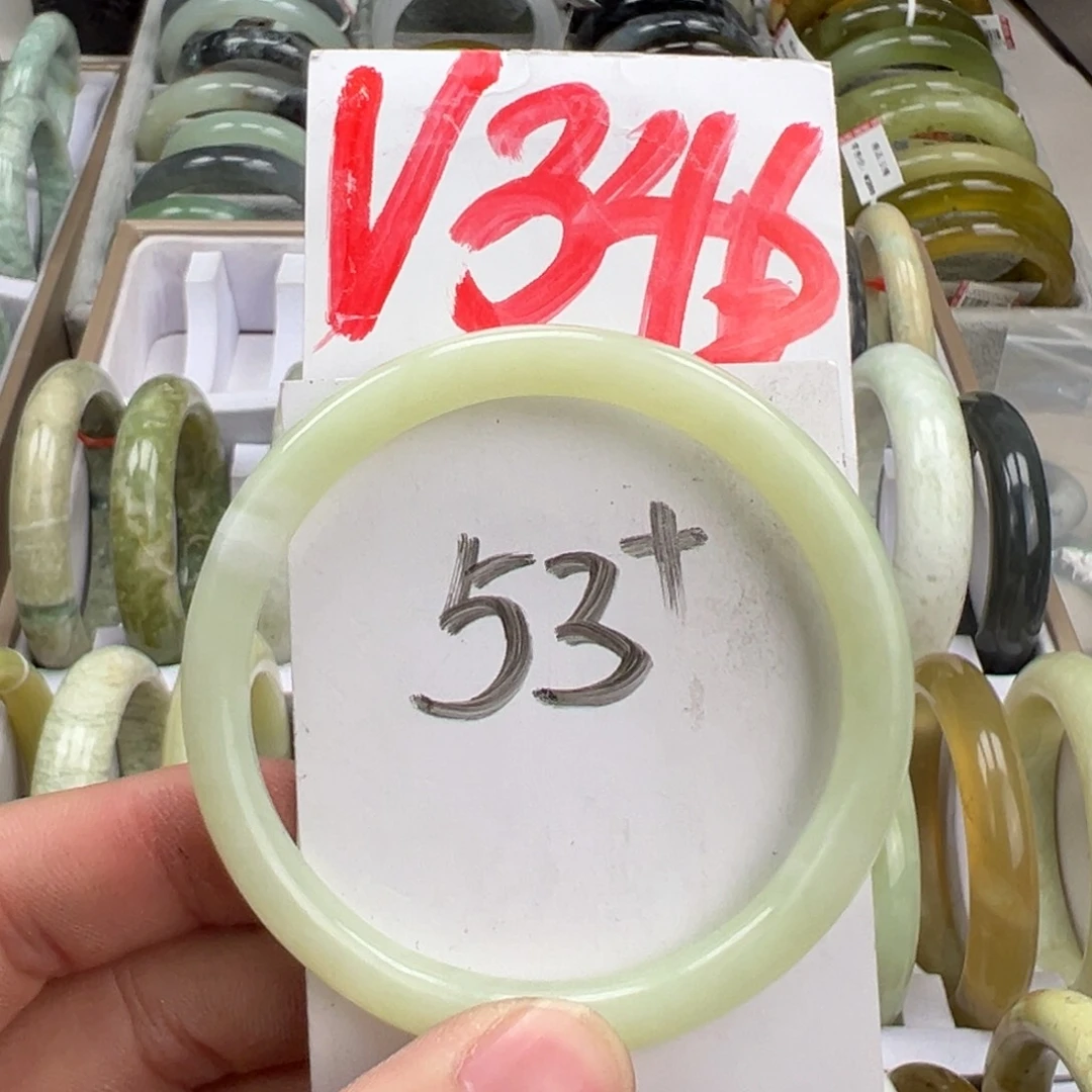 岫玉手镯未镶嵌天然岫玉微瑕