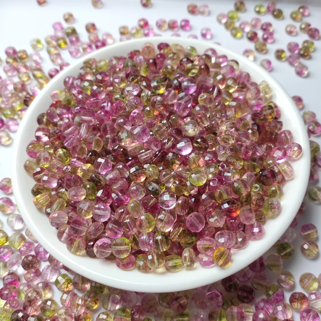 散珠P431西瓜碧玺6*2MM*20颗