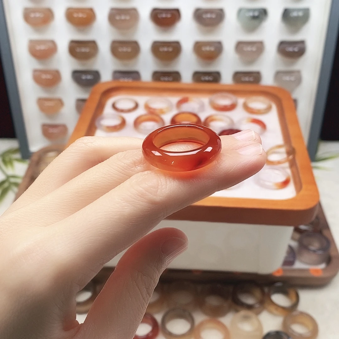 咕***噜玛瑙/玉髓未镶嵌戒指港20