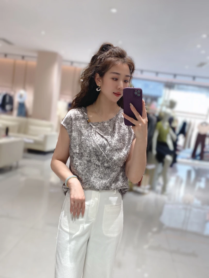 25211881【高斯雪岚】时尚复古扎染衬衫