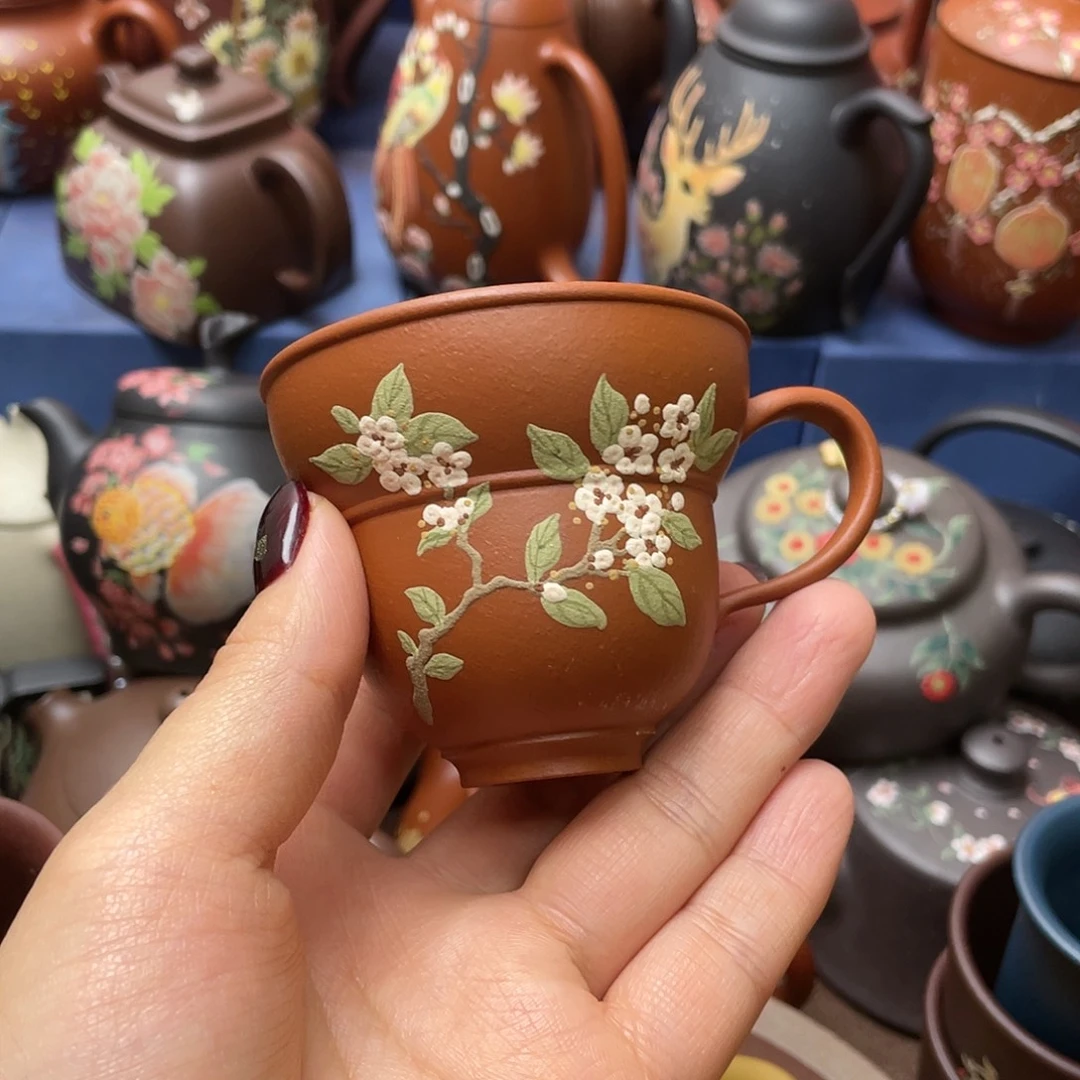 茶杯红泥紫砂主人杯100cc