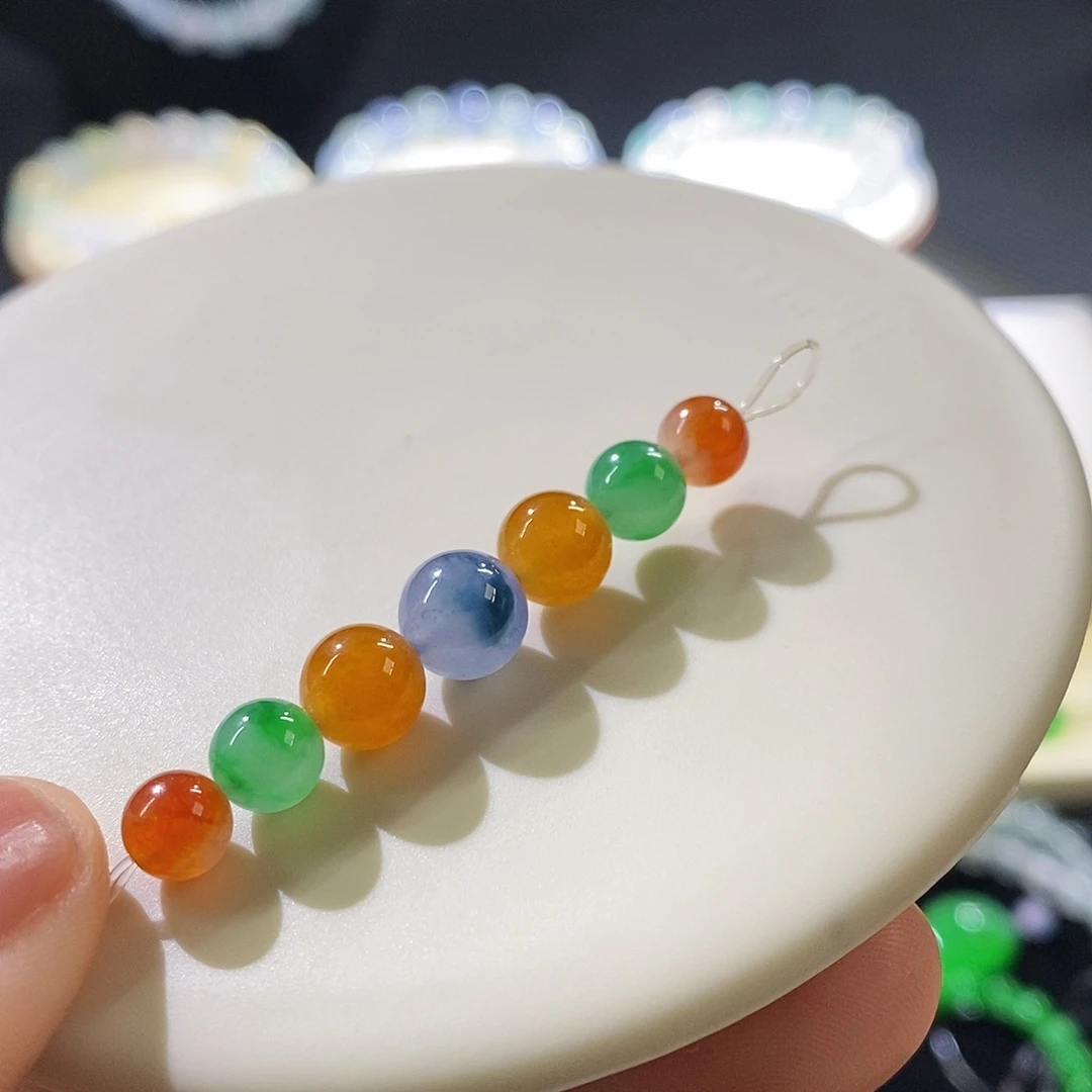未镶嵌挂件翡翠一组珠珠