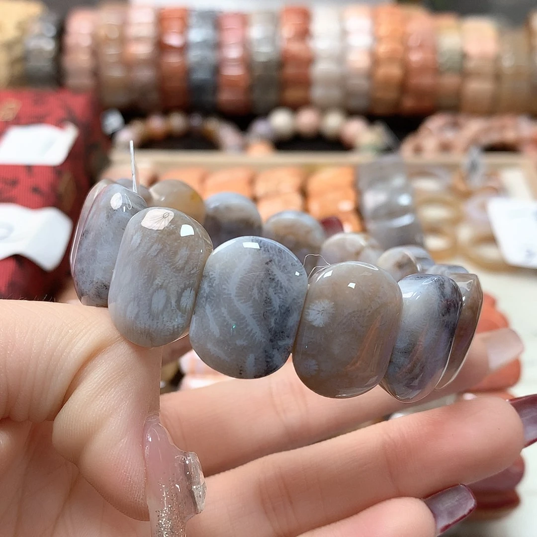 硅化珊瑚（珊瑚玉）手链未镶嵌小****ಣ256