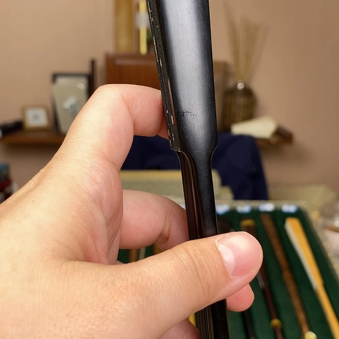 扇子牛*空85寸全绿木铲子折扇