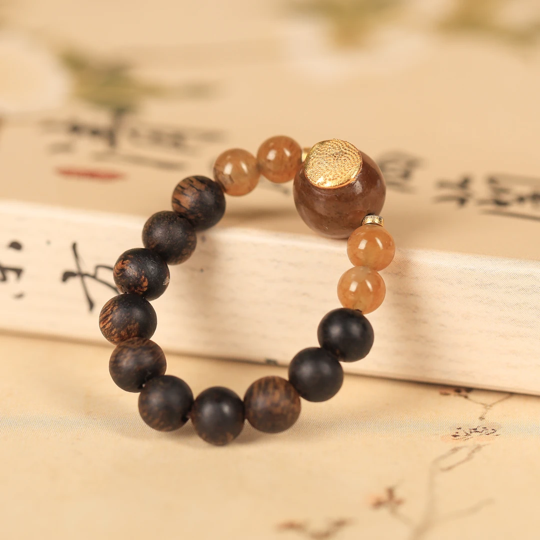 沉香【揽香集】沉香戒指-留疤老白棋扎基戒指S