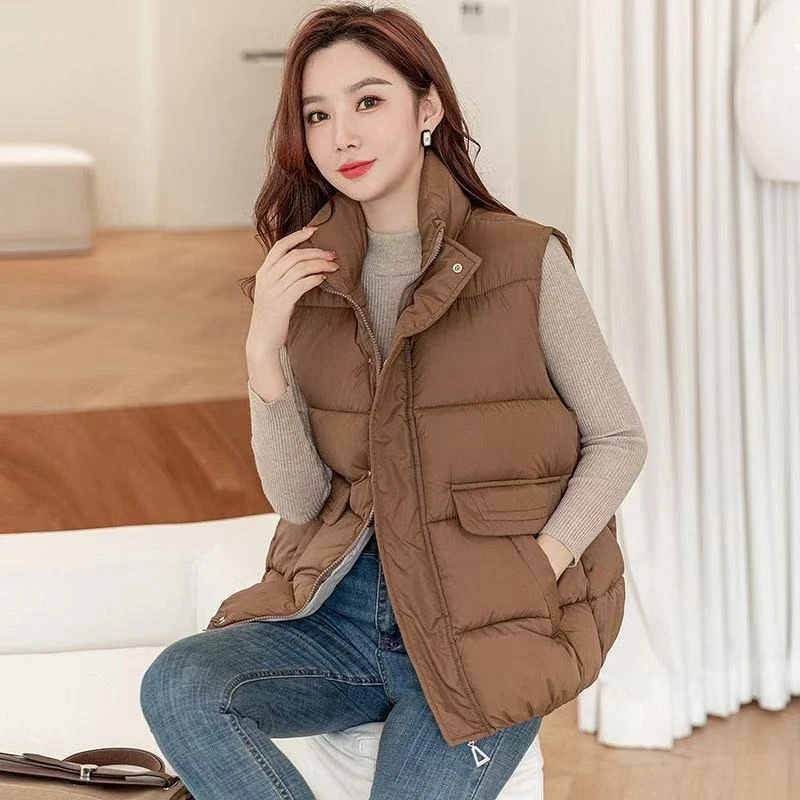 新款冬季女士棉服秋冬韩版百搭马甲宽松时尚保暖显瘦外套