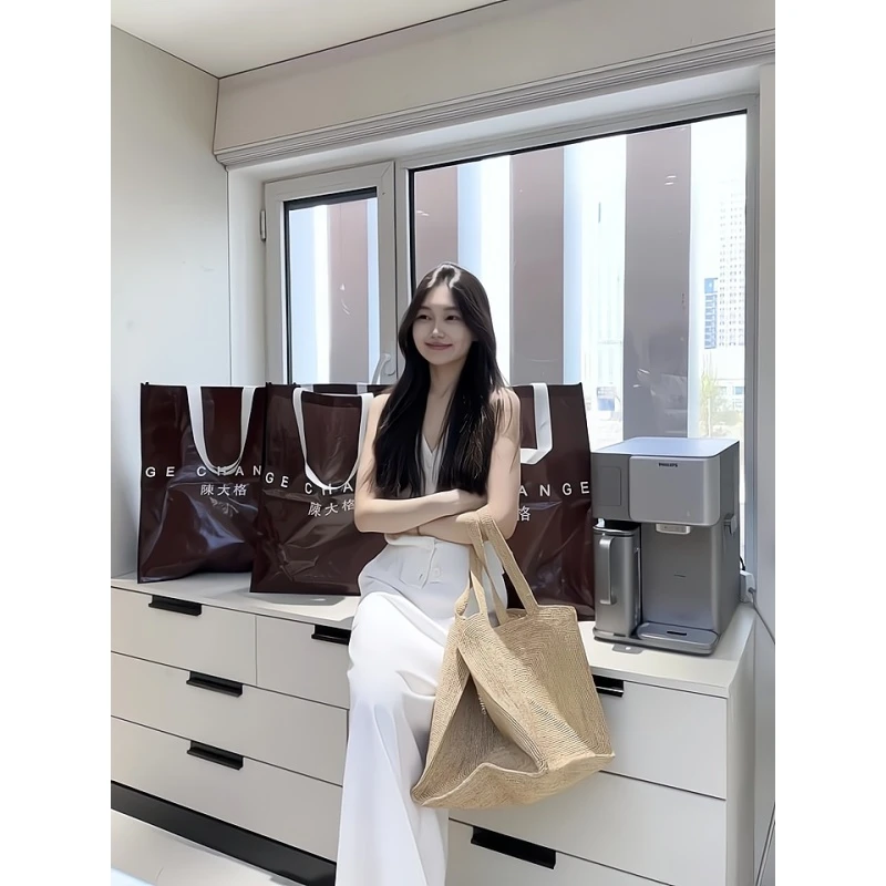 MARIE.COCO高级感v领女修身叠穿V领马甲背心短款开衫小外套套装