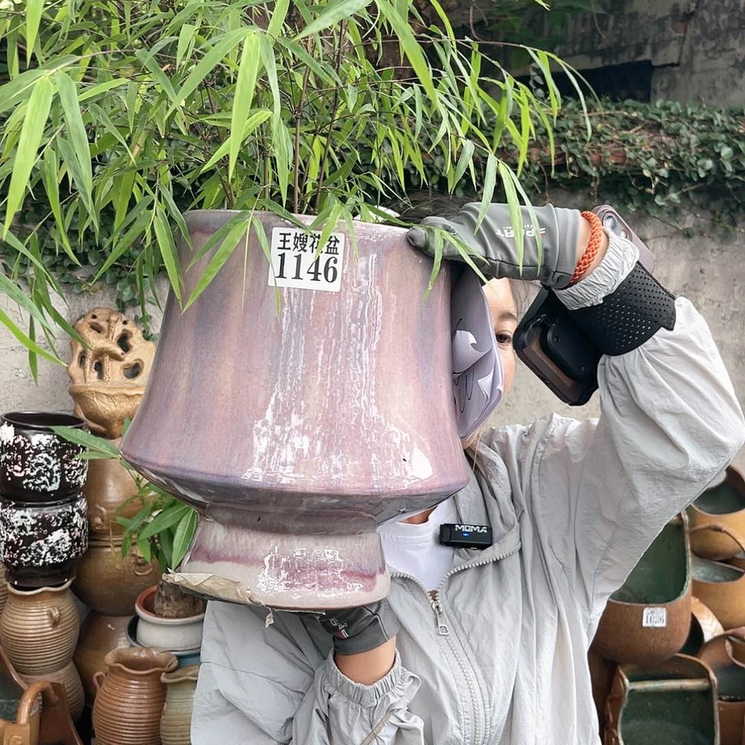 紫砂花盆王嫂花盆直播0528-1146高29口21