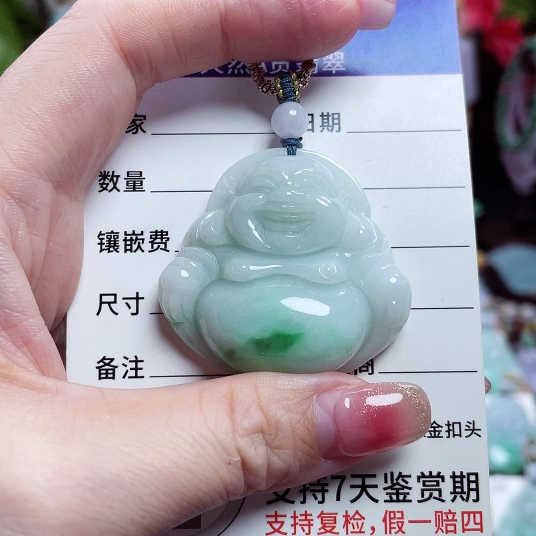 翡翠未镶嵌颈饰佛公11