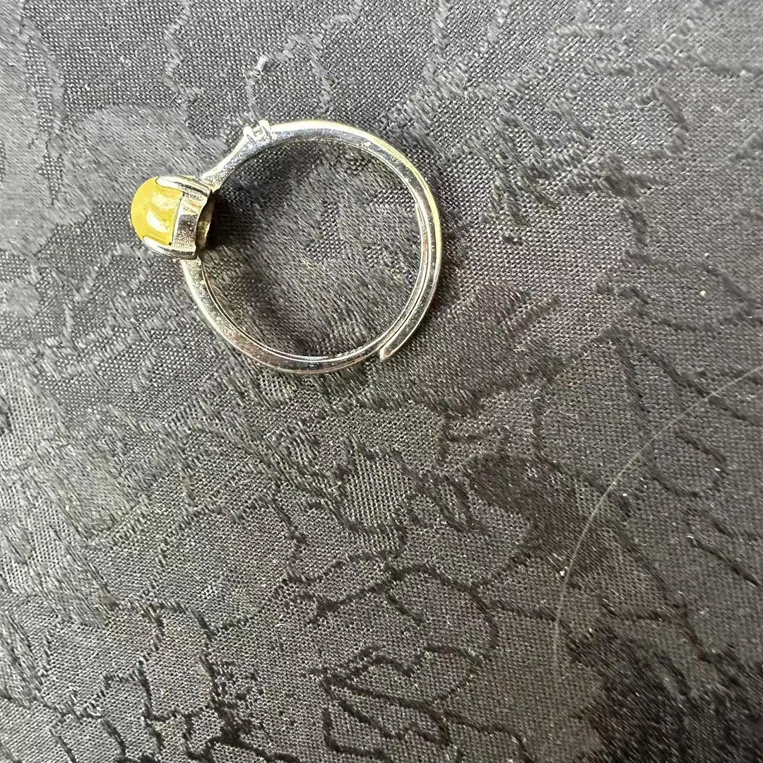 天然翡翠黄翡戒指