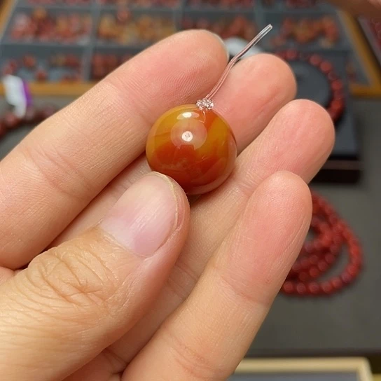 南红玛瑙单珠18多样性发1未镶嵌