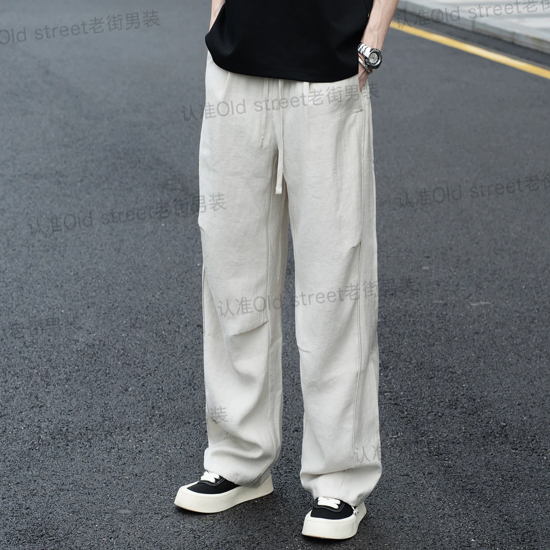 【Old Street】夏季透气超薄男士休闲裤男日系2025新款直筒宽松长裤