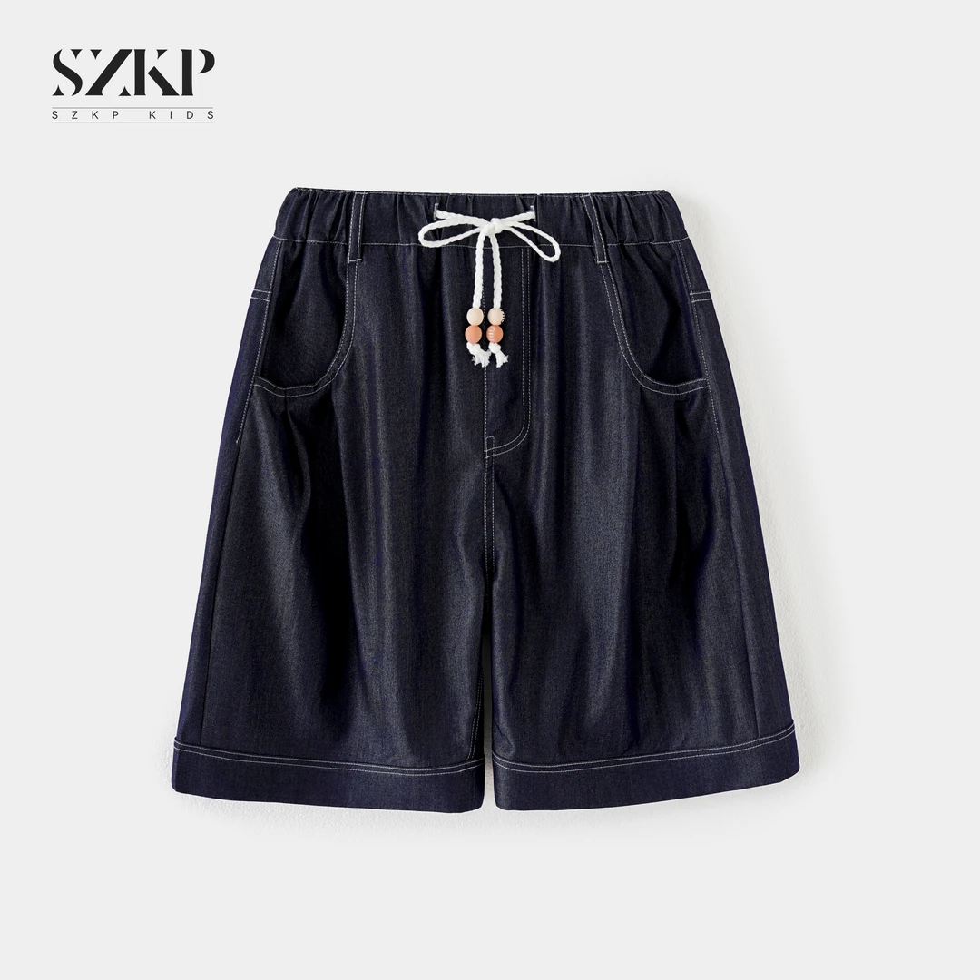 SZKP夏季新款女童薄款裤子中大童时尚潮款儿童休闲短裤JMKX551744