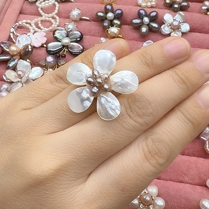 淡水珍珠发饰银S925镶嵌