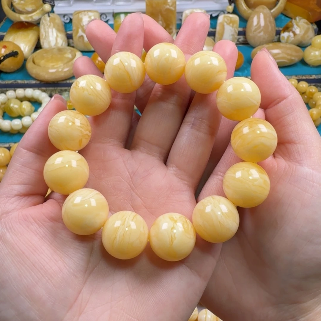 琥珀未镶嵌手链同料