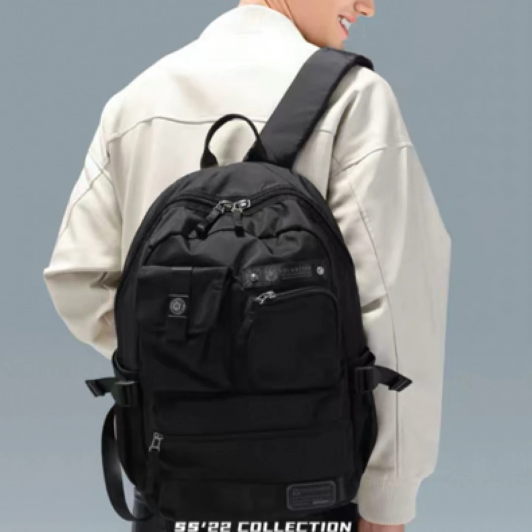 双肩包男士旅行背包电脑出差高中初中生大学生书包男生大容量包男