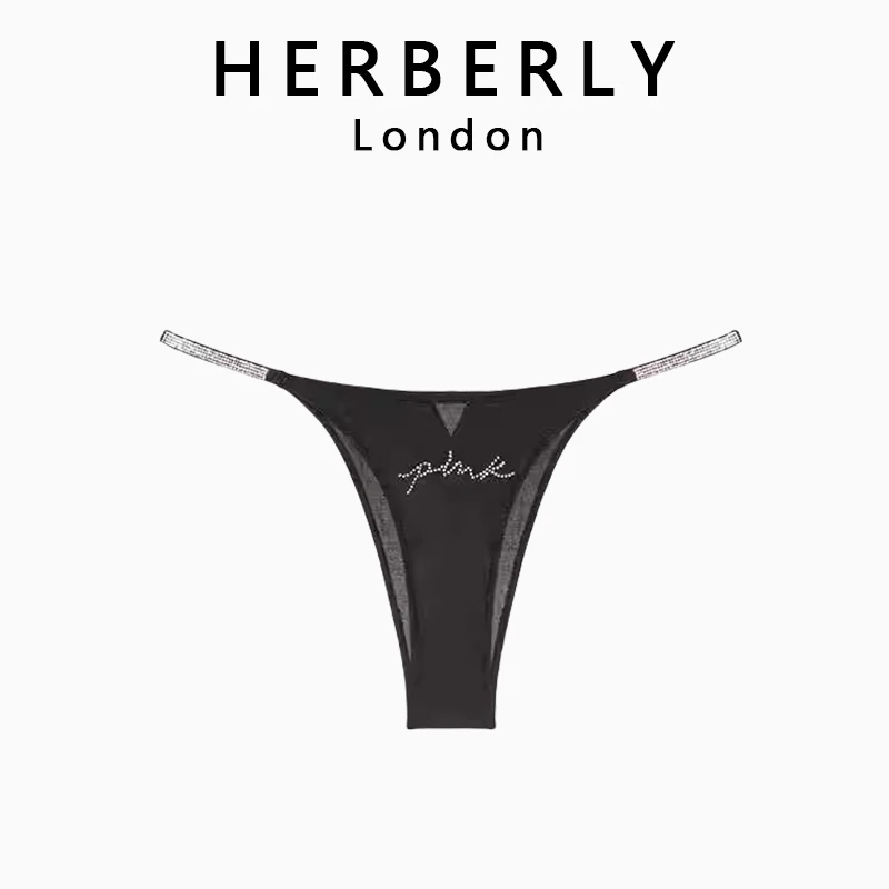 英国 HERBERLY 性感高级镂空内裤女速干弹力低腰火辣运动三角裤