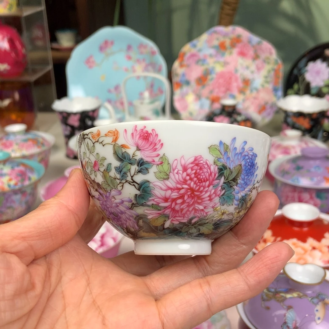 宇***宁陶补差价格菊花主人杯景德镇