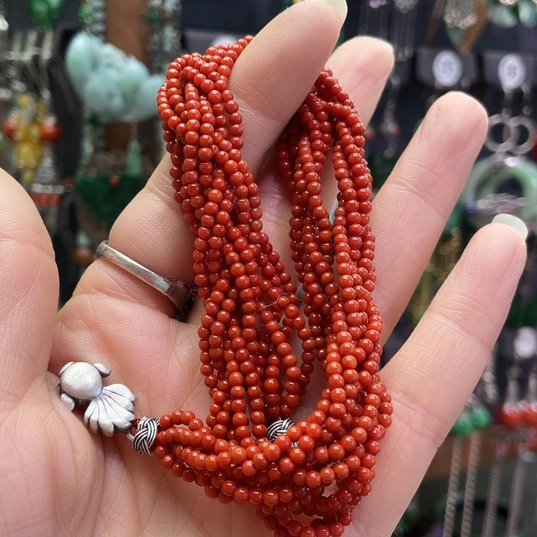 羙***孞南红玛瑙银S925镶嵌颈饰683gbggh