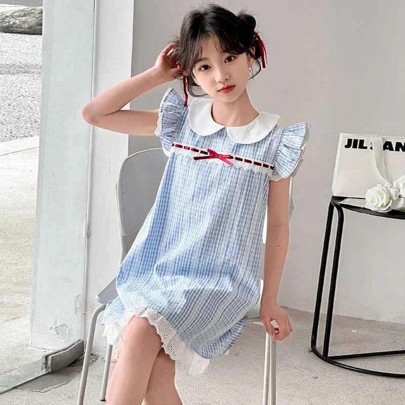 女童连衣裙夏季2025新款儿童裙子洋气女孩飞袖背心裙超好看公主裙