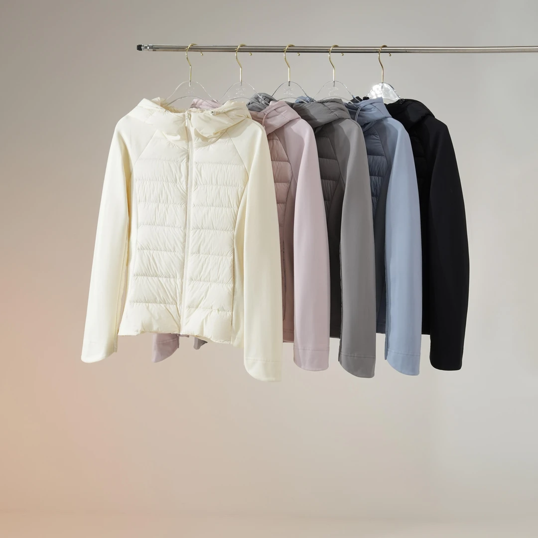 西子/【彩虹巧克力】800P鹅绒弹力修身轻量连帽羽绒服/WTYF0272