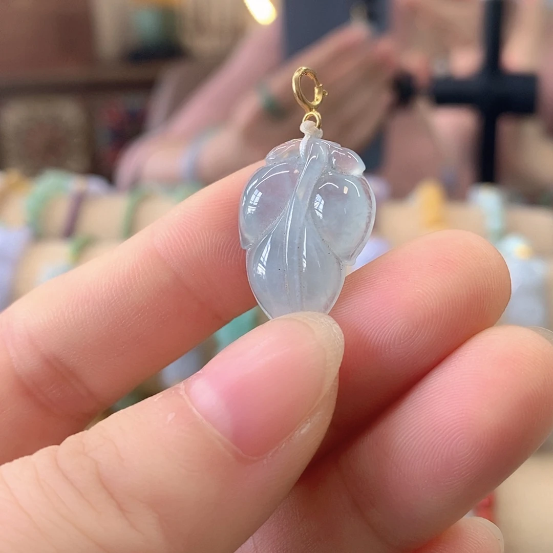 翡翠银S925镀金镶嵌挂件翡翠挂件