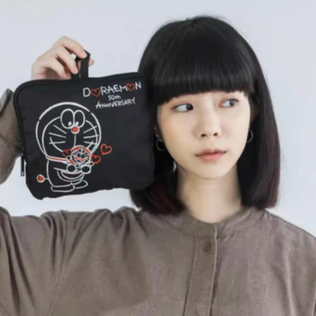 T14 日系黑色大容量哆啦A梦日黑色猫猫