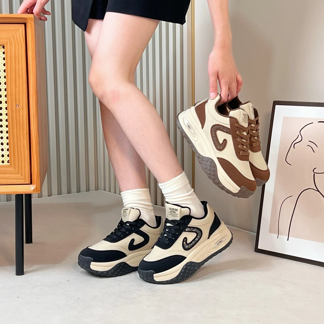【泡芙】2024潮流ins百搭网红时尚潮鞋复古休闲鞋F1111