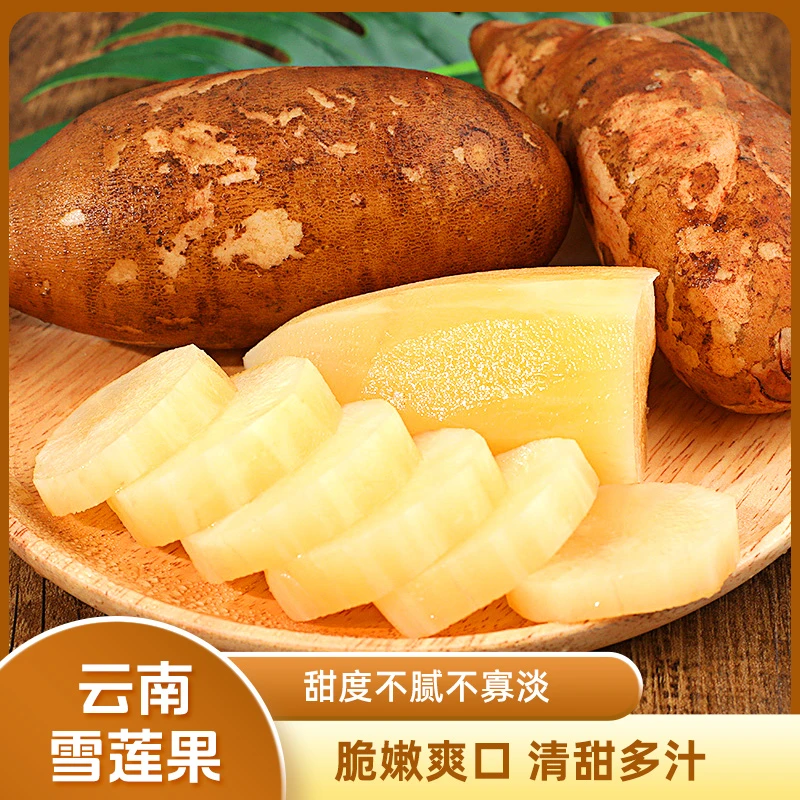 云南雪莲果5斤 X大果250g+新鲜当季应季水果产地直发整箱包邮