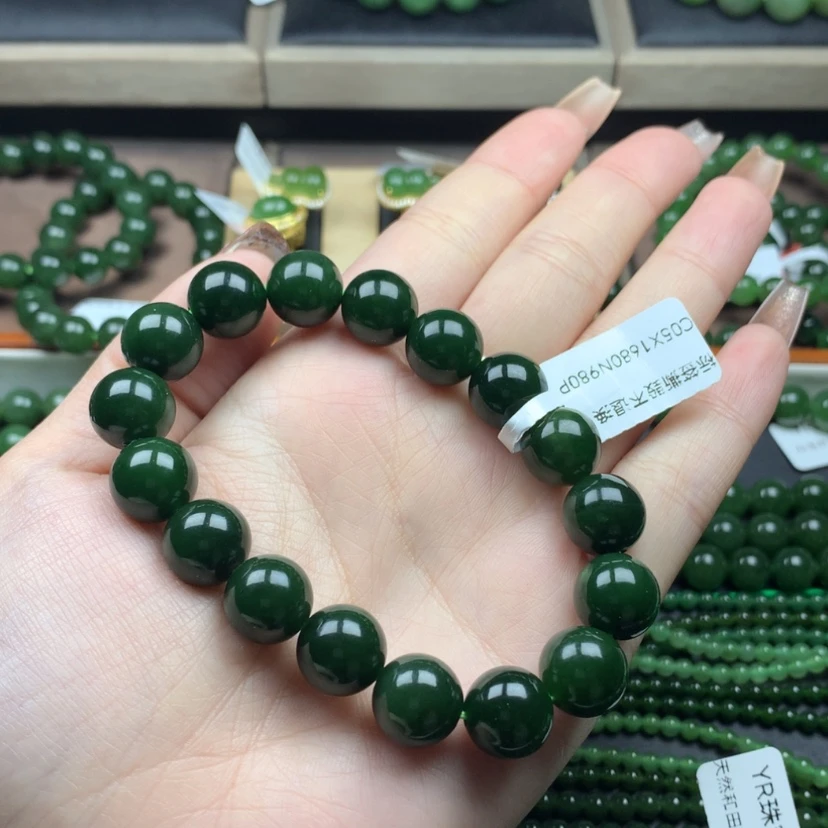 【闪购商品】和田玉(碧玉)手串未镶嵌12m新人福利