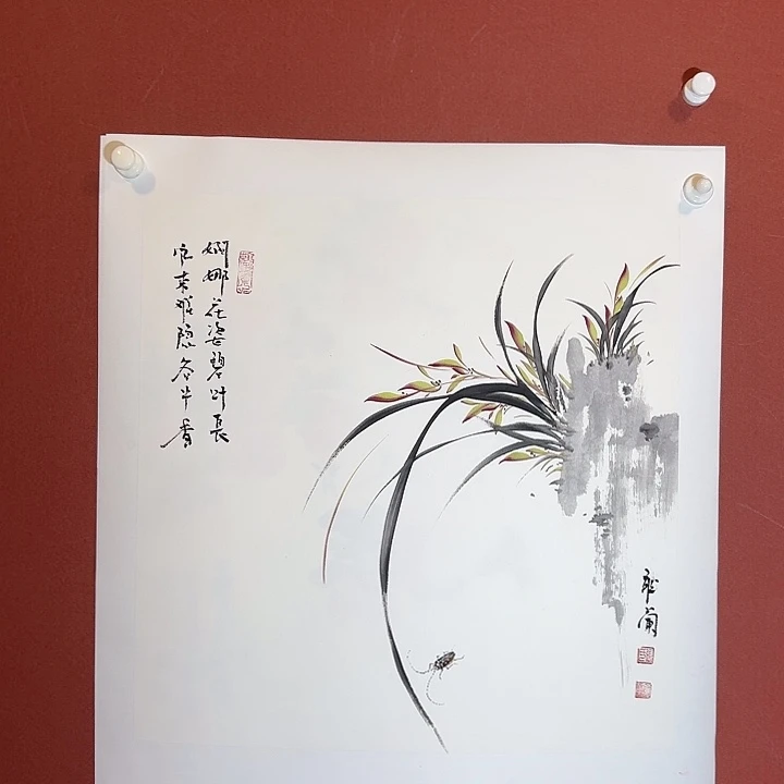 国画听兰老师花鸟