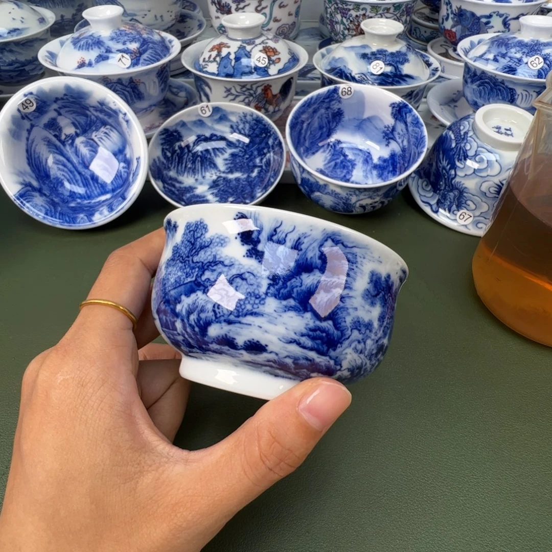 景德镇纯手工纯手绘茶具木木53