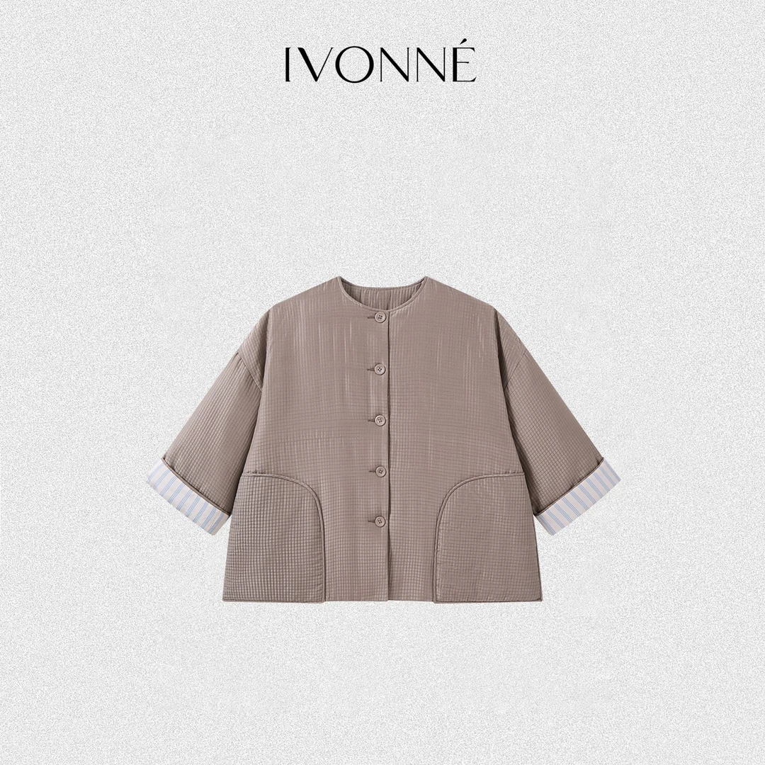 IVONNE｜弥光 2025秋冬新品 真丝羊毛 国风手工盘扣棉服外套