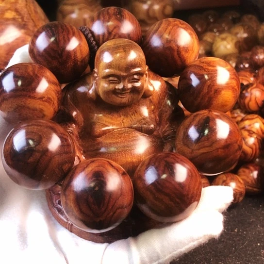 黄花梨/降香黄檀手串/手链叶****人把件
