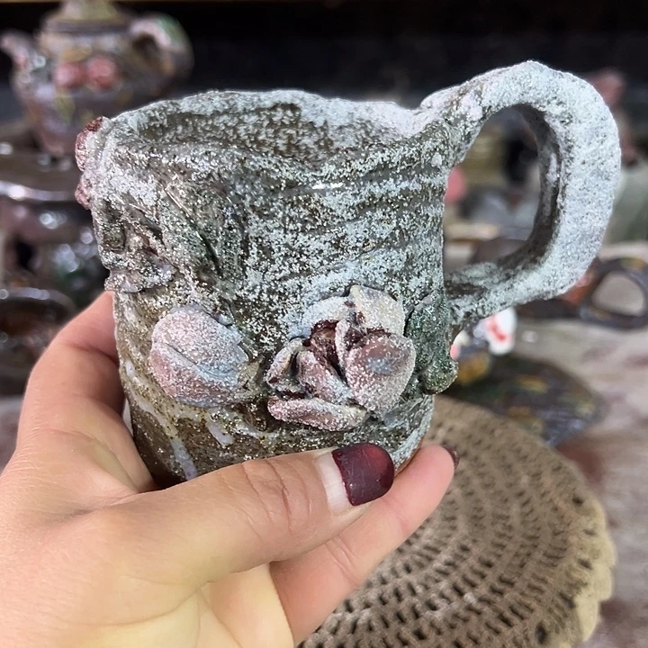 新店福利手工粗陶高温花盆