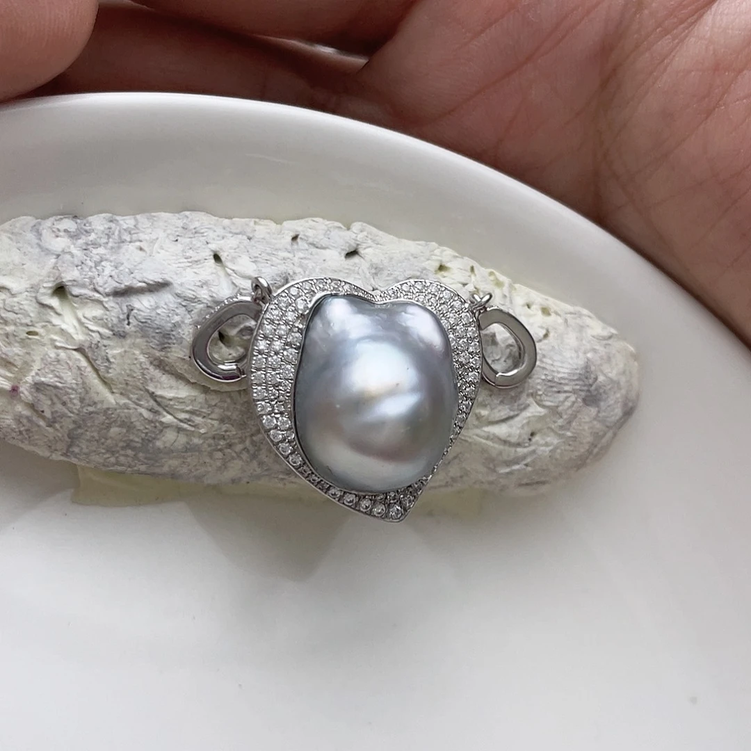 海水珍珠颈饰银S925镶嵌