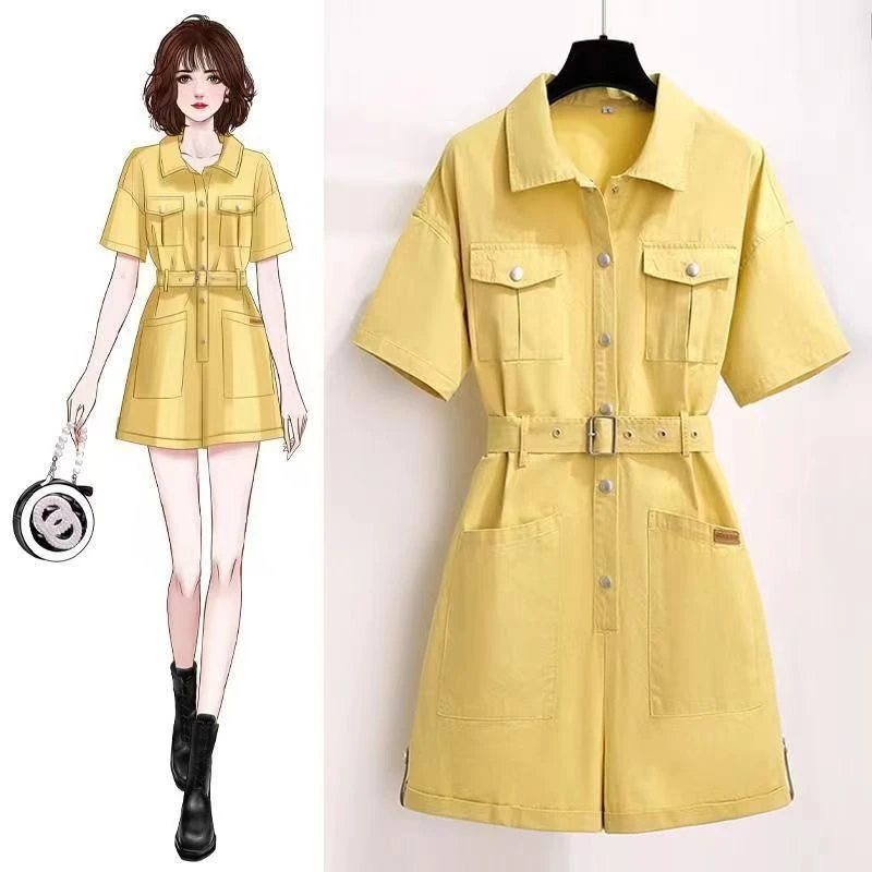 【显瘦小个子时尚休闲】夏季洋气高腰阔腿韩版百搭连体裤女装2024