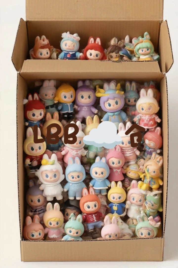 高品质白粉蓝棕娃娃送女友七夕生日礼物毛绒挂饰