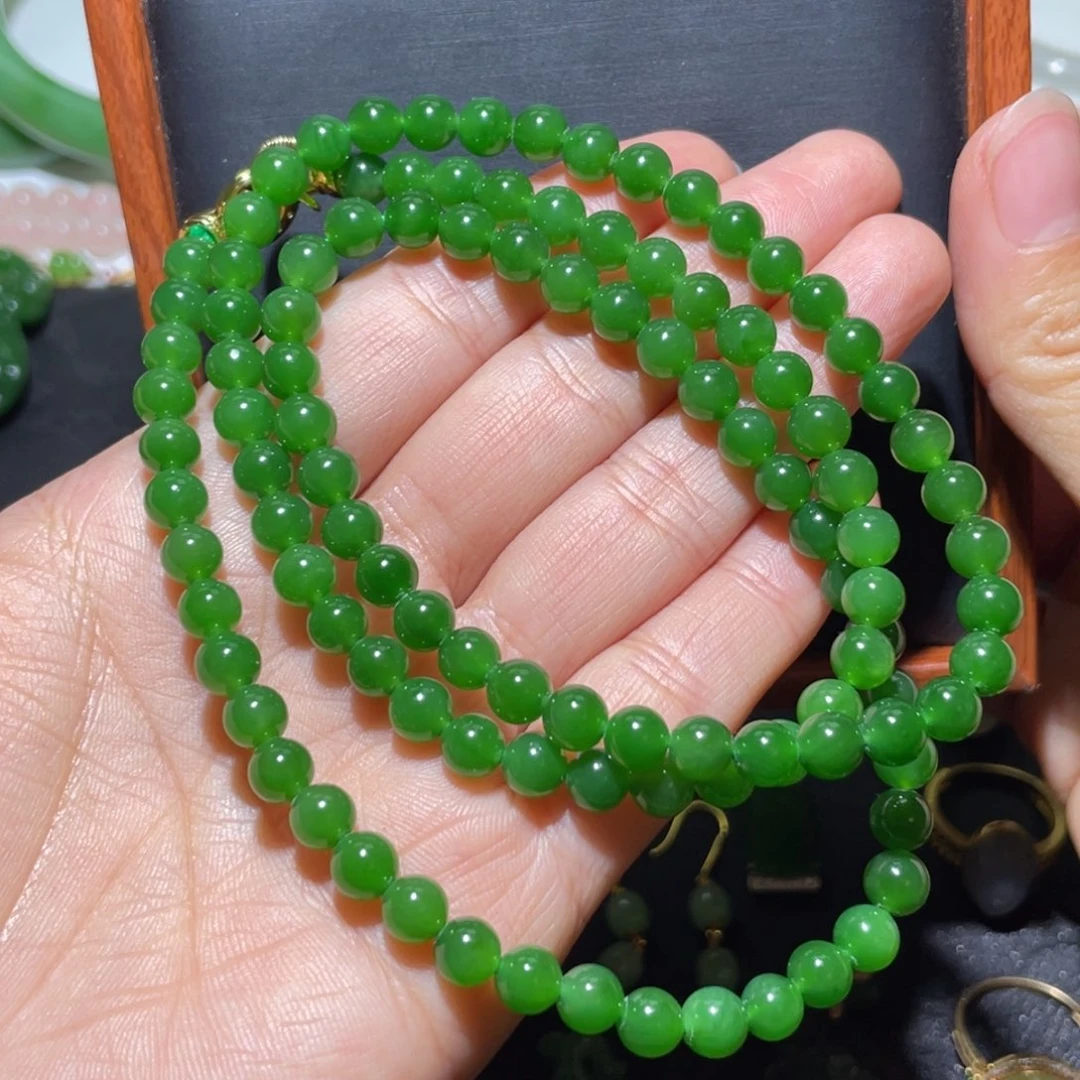 和田玉（碧玉）未镶嵌手链