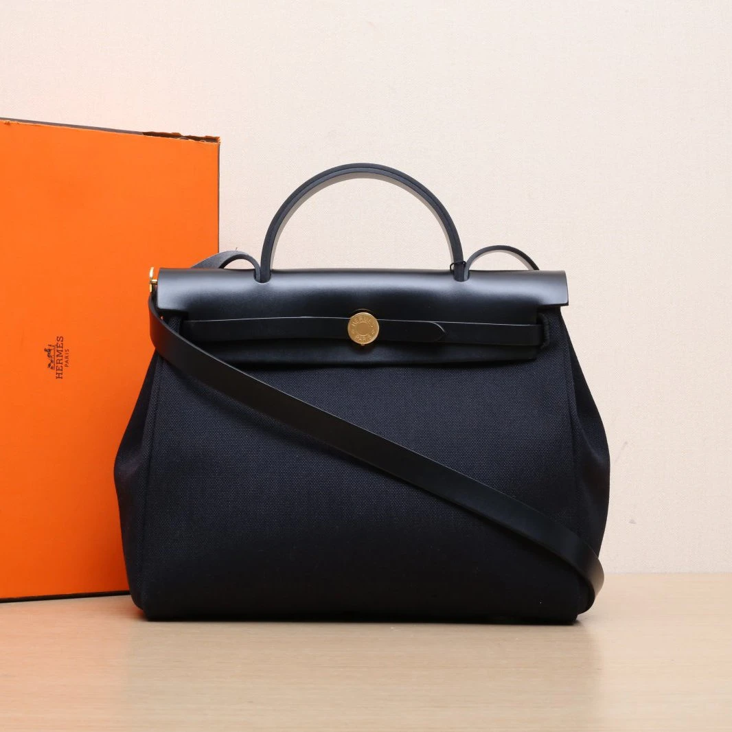 99新 Hermes/爱马仕 【娇】Herbag 31单肩包 B刻 金扣 580899