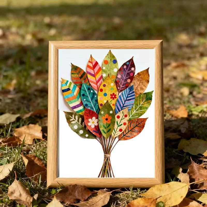 亲子陪伴DIY材料包落叶绘画秋叶摆台亲手制作心意送礼卧室装饰