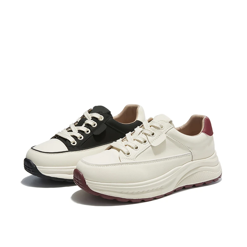 2025春季新款时尚百搭厚底圆头系带休闲鞋H59