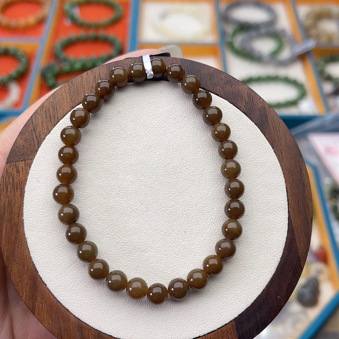 和田玉未镶嵌手串Z5卡6