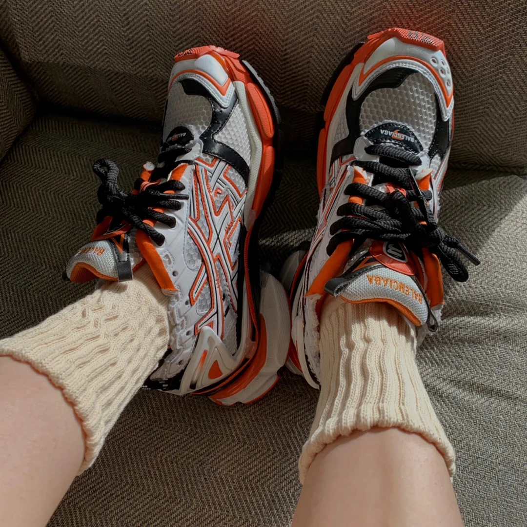 未使用 Balenciaga/巴黎世家 39*1/runner 老爹鞋 白橙/11987