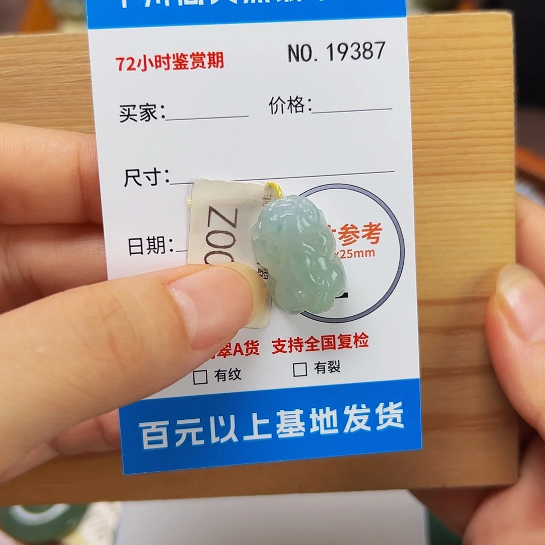 颈饰未镶嵌翡翠挂件9387