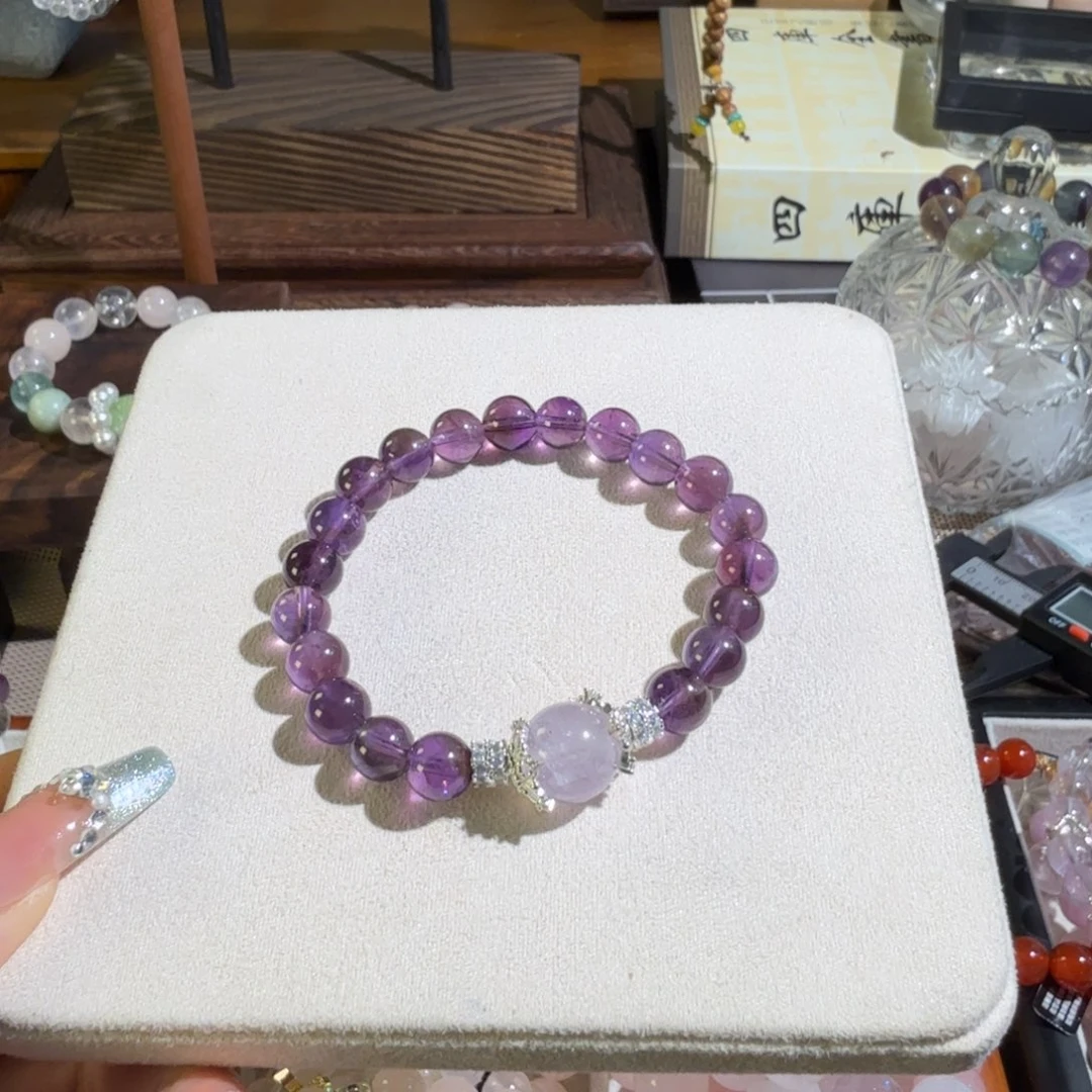 小***子烟晶手链未镶嵌乌拉圭紫