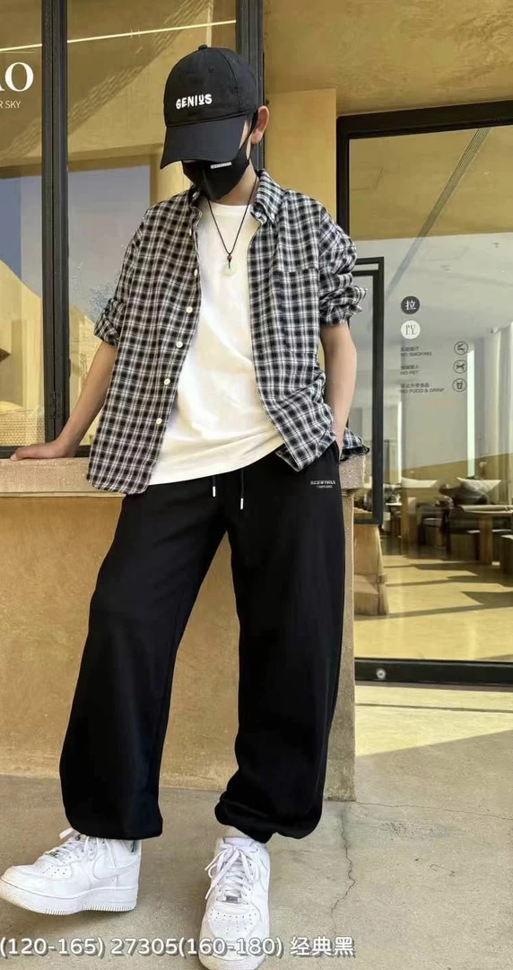 糖依果家  2025针织休闲宽松卫裤7303