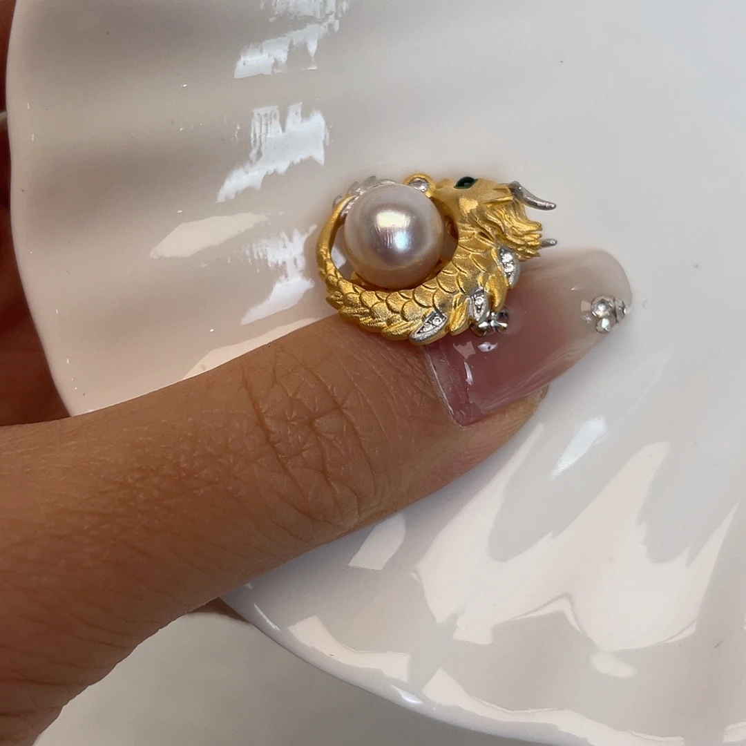 吊坠(不含链)海水珍珠银S925镶嵌